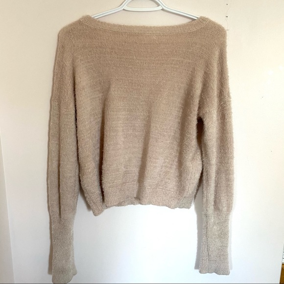 Garage Fuzzy Light Pink Sweater Size S - Picture 8 of 9